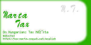 marta tax business card